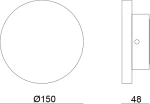 ΦΩΤΙΣΤΙΚΟ ΓΥΨΙΝΟ ΣΤΡΟΓΓΥΛΟ RAFA LED 5W 3000K 300LM Φ150Χ45CM