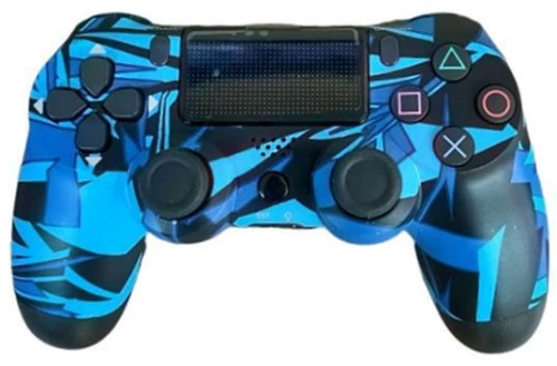 Doubleshock Ασύρματο Gamepad για PS4 Blue Geometric