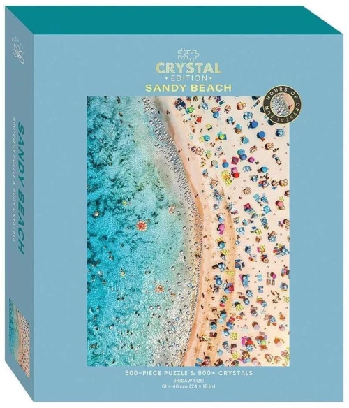 Hinkler Elevate Crystal Edition Jigsaw: Sandy Beach 500pcs + 800 Crystals