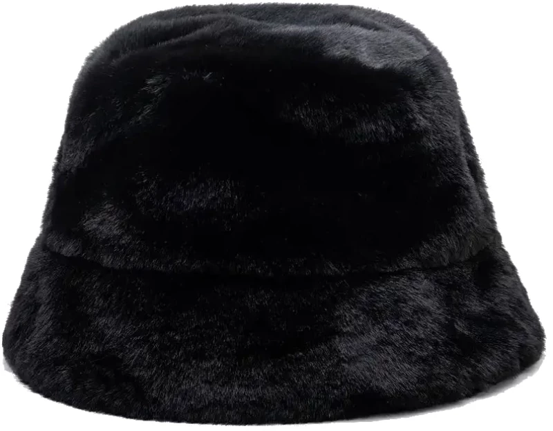 Replay Woman FAUX FUR BUCKET Black HAT