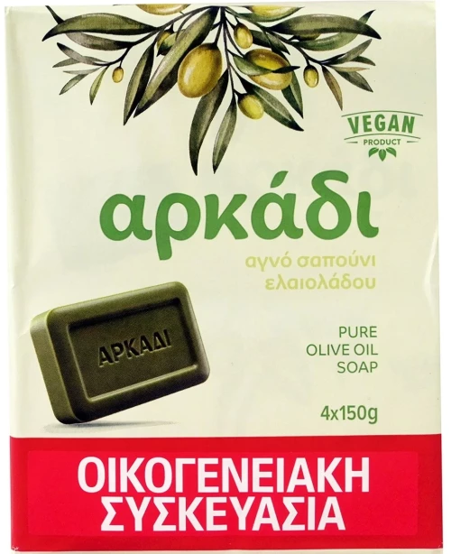 ΑΡΚΑΔΙ Σαπούνι Πράσινο 4x150gr