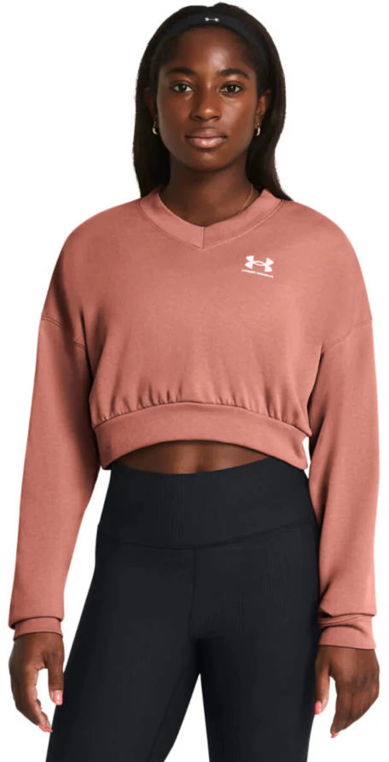 Γυναικείο Φούτερ Ua Rival Terry Os Crop Crw Pink  Ρόζ