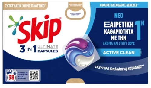 Skip Κάψουλες Active Clean 38τεμ