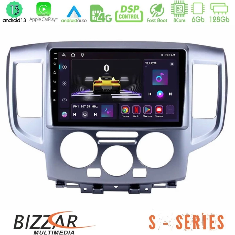 Bizzar S Series Nissan NV200 8core Android13 6+128GB Navigation Multimedia Tablet 9" U-S-NS391