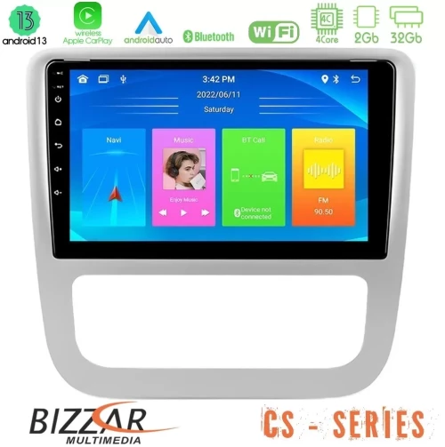 Bizzar CS Series 4Core Android13 2+32GB VW Scirocco 2008-2014 Navigation Multimedia Tablet 9" U-CS-VW0057SL