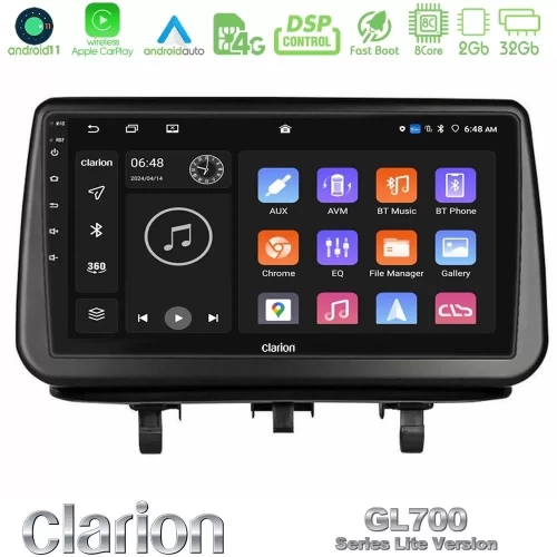 Clarion GL700 Lite Series Opel Meriva B 2010-2017 8Core Android11 2+32GB Navigation Multimedia Tablet 9″ Με Carplay & Android Au U-G72L-OP1342