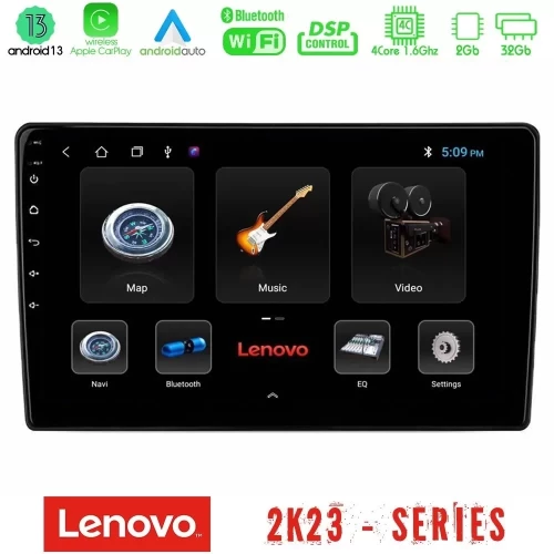 Lenovo Car Pad Opel Astra/Corsa/Antara/Zafira 4Core Android 13 2+32GB Navigation Multimedia Tablet 9" (Μαύρο Χρώμα) U-LEN-OP0697BL
