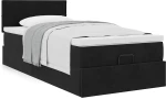 Οθωμανικό κρεβάτι με στρώμα Μαύρο 80x200cm Velvet Μαύρο 3311737