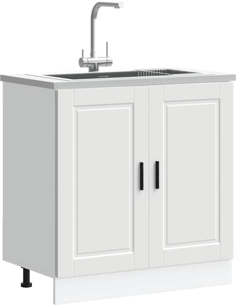 Ντουλάπι βάσης νεροχύτη Porto Λευκό 80x46x81,5 cm Λευκό 853927