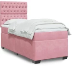 Κρεβάτι Boxspring με Στρώμα Ροζ 80 x 200 εκ. Βελούδινο Ροζ 3290773