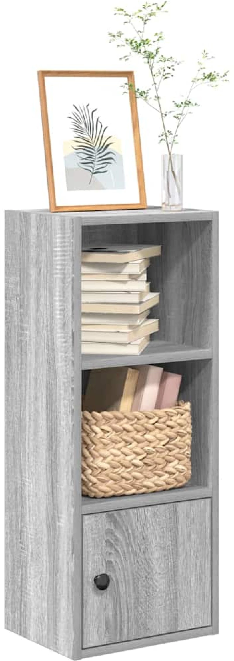 Βιβλιοθήκη Γκρι Sonoma 31x24x77 εκ. από Επεξεργ. Ξύλο Γκρι sonoma 860333