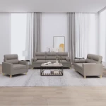 Σετ Σαλονιού 3 Τεμαχίων Taupe από Ύφασμα Taupe 3201559