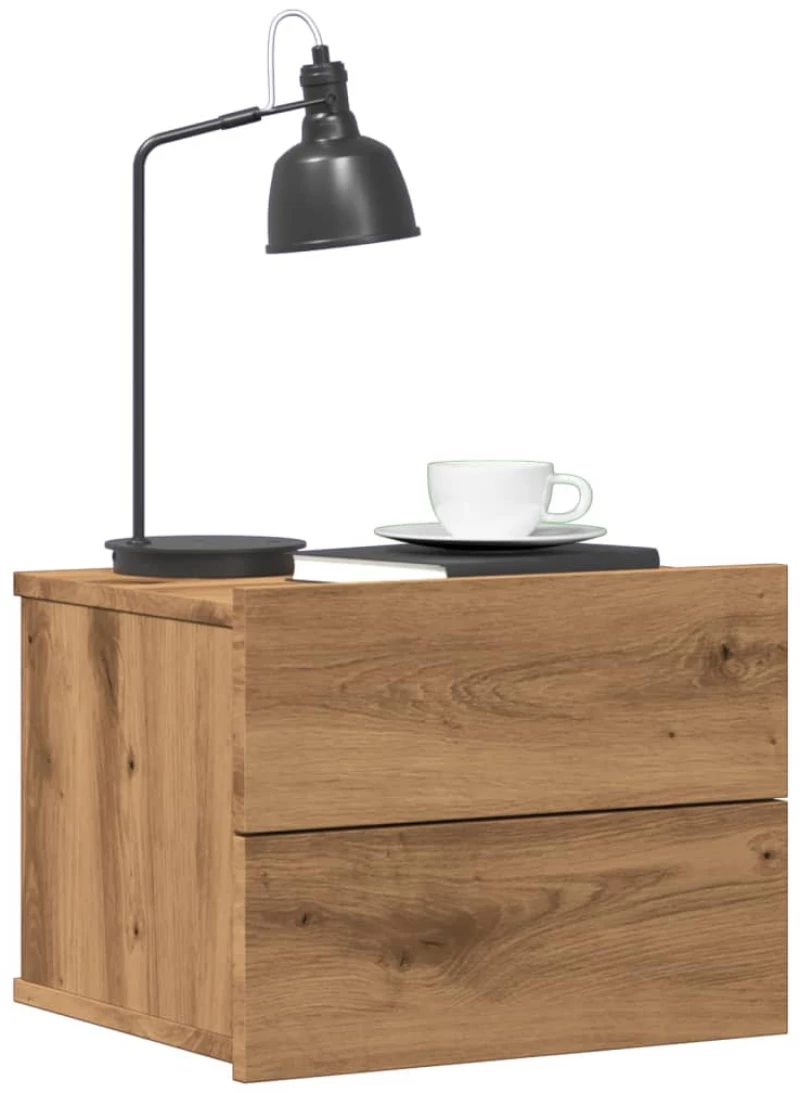 Κομοδίνο Επιτοίχιο Αρτισιανή Δρυς 40x32x30 εκ artisan δρυς 855946