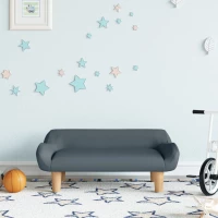 Παιδικός καναπές σκούρο γκρι 70x40x24 cm ύφασμα Σκούρο γκρι 3196345