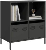 Ντουλάπι Μαύρο 68x39x73,5 εκ. από Χάλυβα Ψυχρής Έλασης Μαύρο 851358