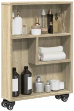 Τρόλεϊ Αποθήκευσης Στενό Sonoma Δρυς 48x13x68 εκ. Επεξ. Ξύλο Καφέ 855225