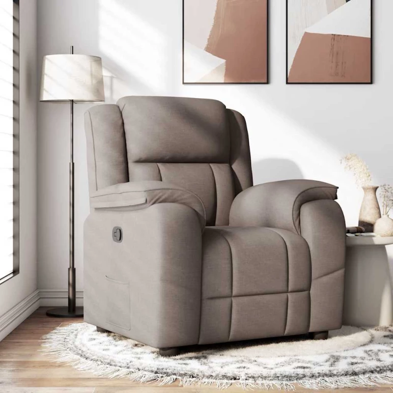 Πολυθρόνα Ανακλινόμενη Taupe Υφασμάτινη Taupe 4015707