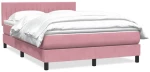 Κρεβάτι Boxspring με Στρώμα Ροζ 140x210 εκ. Βελούδινο Ροζ 3316406