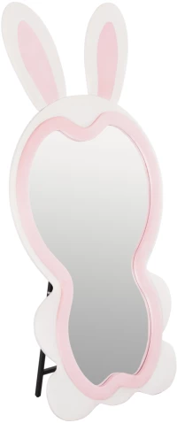 ΠΑΙΔΙΚΟΣ ΚΑΘΡΕΦΤΗΣ ΔΑΠΕΔΟΥ BUNNY HM4489.01 MDF ΡΟΖ & ΛΕΥΚΟ-ΜΑΥΡΟ STAND 80x162Υεκ.