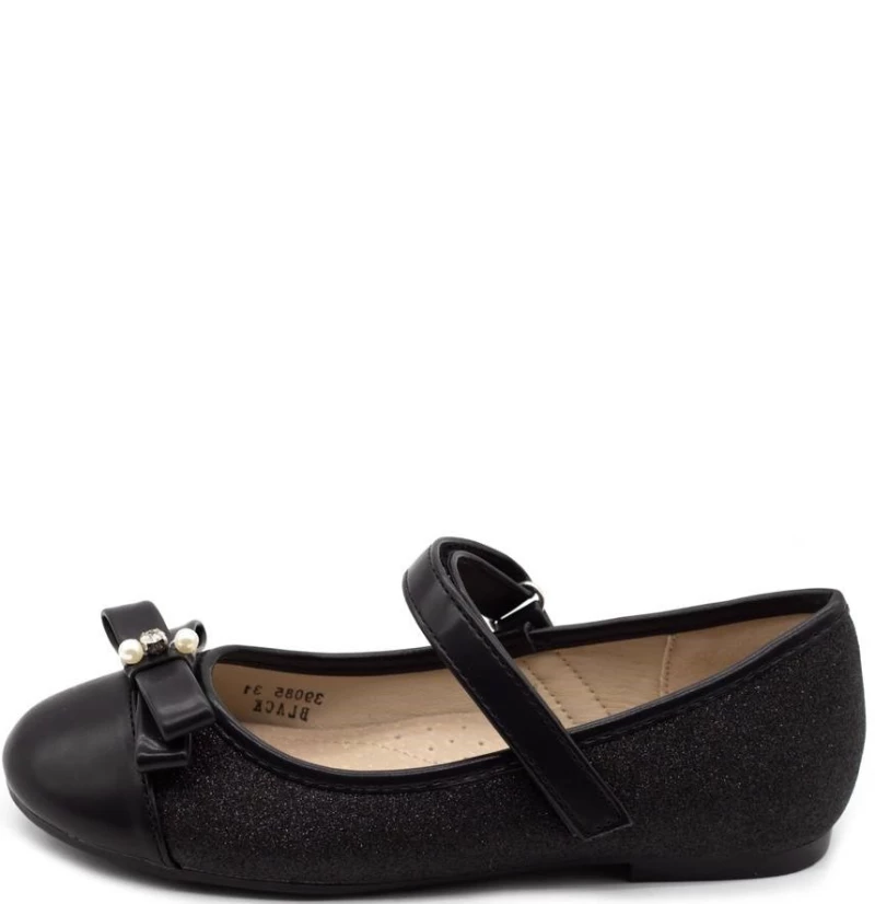 FENECIA FOR GIRLS BALLARINES 39085 BLACK GLITTER