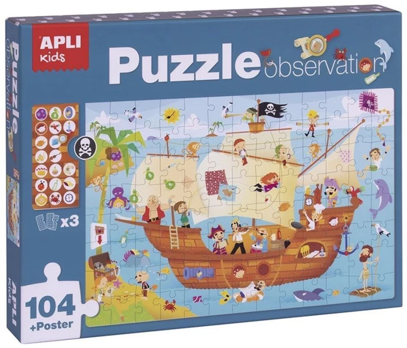 Apli Observation Puzzle Castle 104τμχ +Poster 17916
