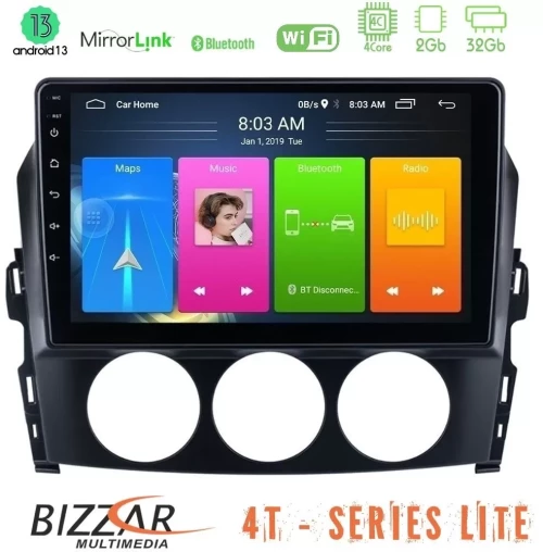 Bizzar 4T Series Mazda MX-5 2005-2015 4Core Android13 2+32GB Navigation Multimedia Tablet 9" U-LVB-MZ1171