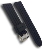 Λουράκι σιλικόνης 20mm μάυρο  id9248