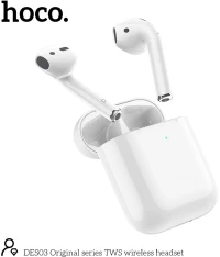 Wireless Hands Free Hoco DES03 TWS V5.0  350mAh και 3h Ώρες Λειτουργίας Λευκά