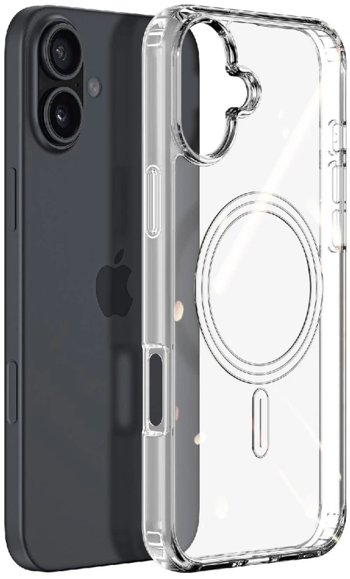 Θήκη TPU Ancus Magnetic Ring για Apple iPhone 16 Plus Διάφανη