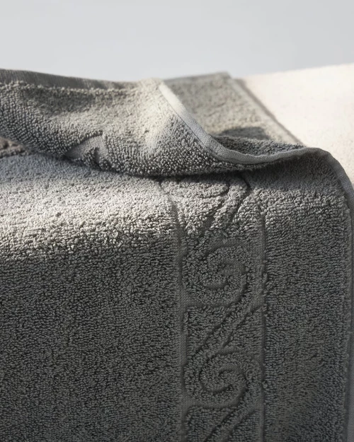 Βαμβακερό Πετσετέ Ανάγλυφη Φάσα Heron 50x75cm 50x75cm Ανθρακί