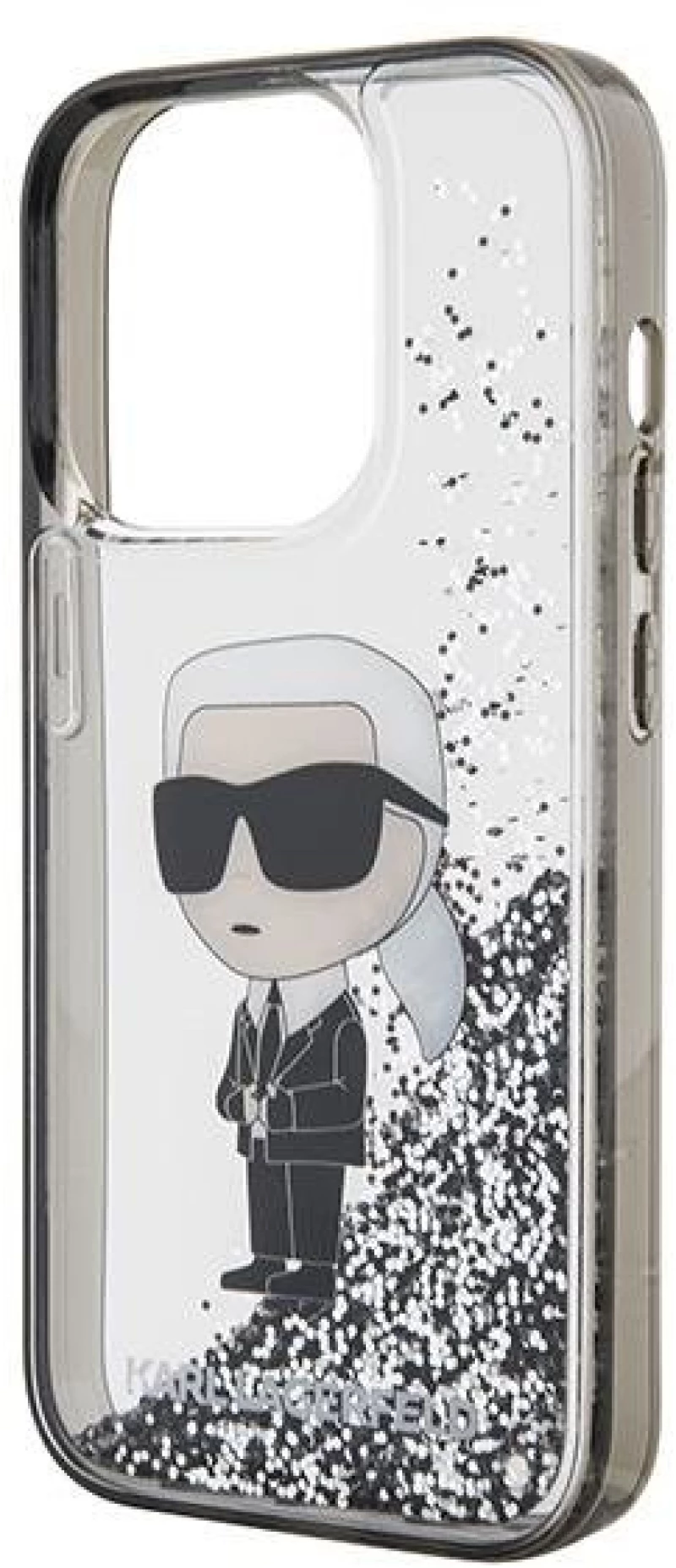 Karl Lagerfeld KLHCP15LLKKNSK iPhone 15 Pro 6.1" transparent hardcase Liquid Glitter Ikonik