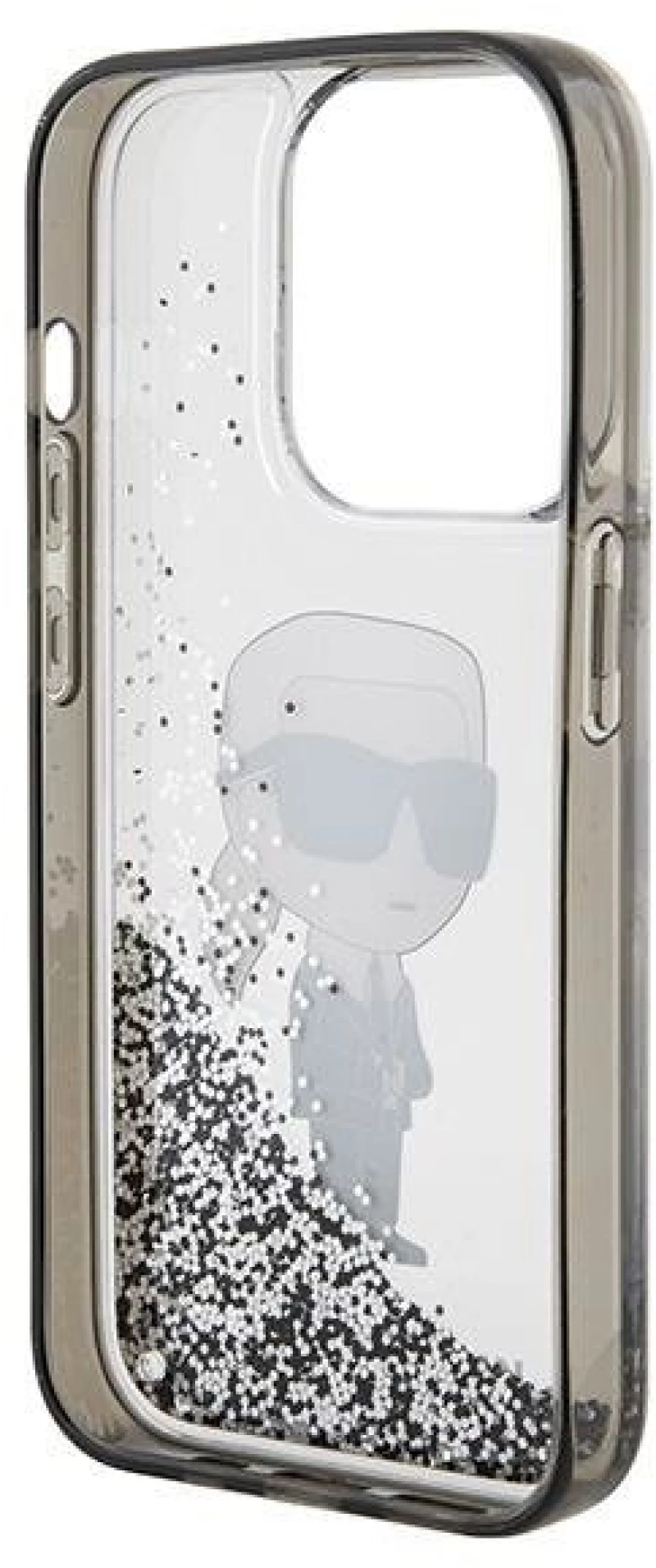 Karl Lagerfeld KLHCP15LLKKNSK iPhone 15 Pro 6.1" transparent hardcase Liquid Glitter Ikonik