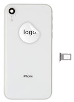 For iPhone/iPad (APXR0024WPSP-C) Rear Cover (Pulled C) incl. small parts - White, For iPhone XR