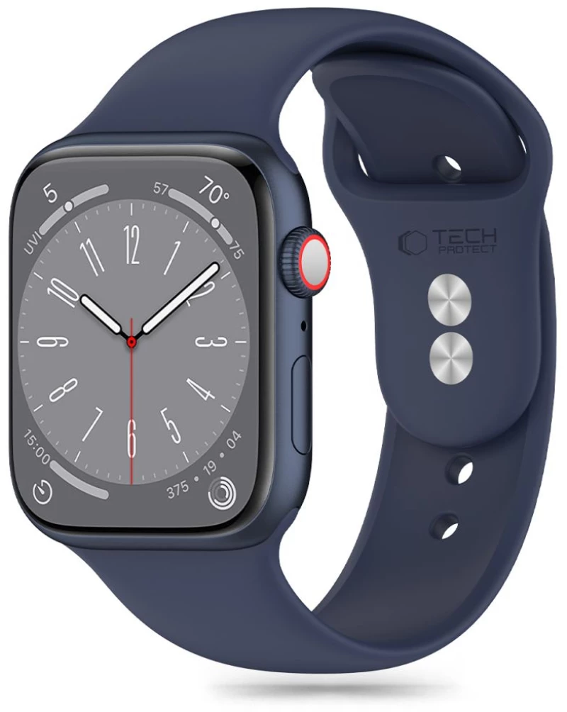 Tech-Protect Silicone Strap for Apple Watch 4 / 5 / 6 / 7 / 8 / 9 / SE / Ultra 1 / 2 (42 / 44 / 45 / 49 mm) - Blue