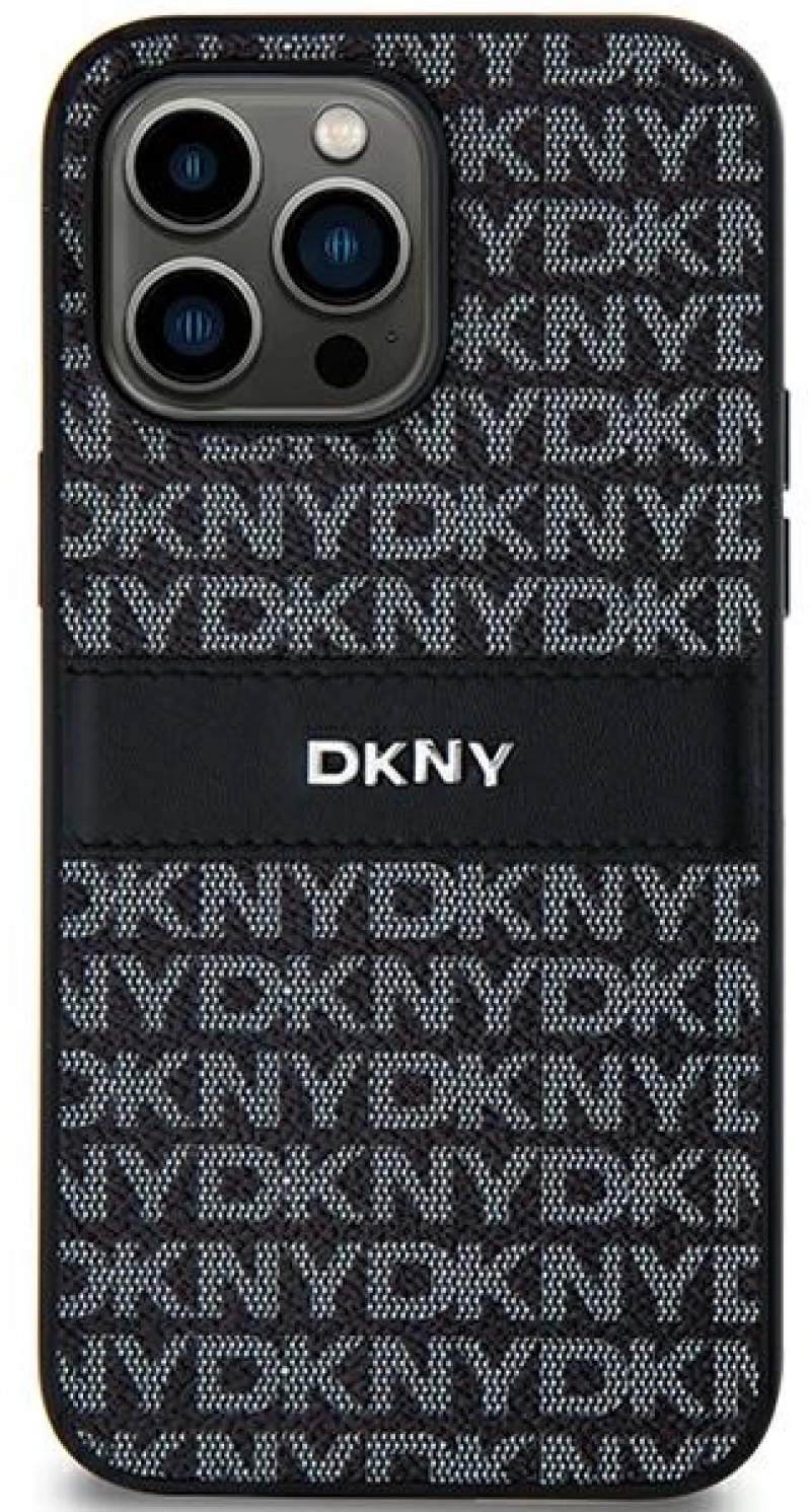 DKNY Leather Mono Stripe & Metal Logo case for Samsung Galaxy S24 Ultra - black