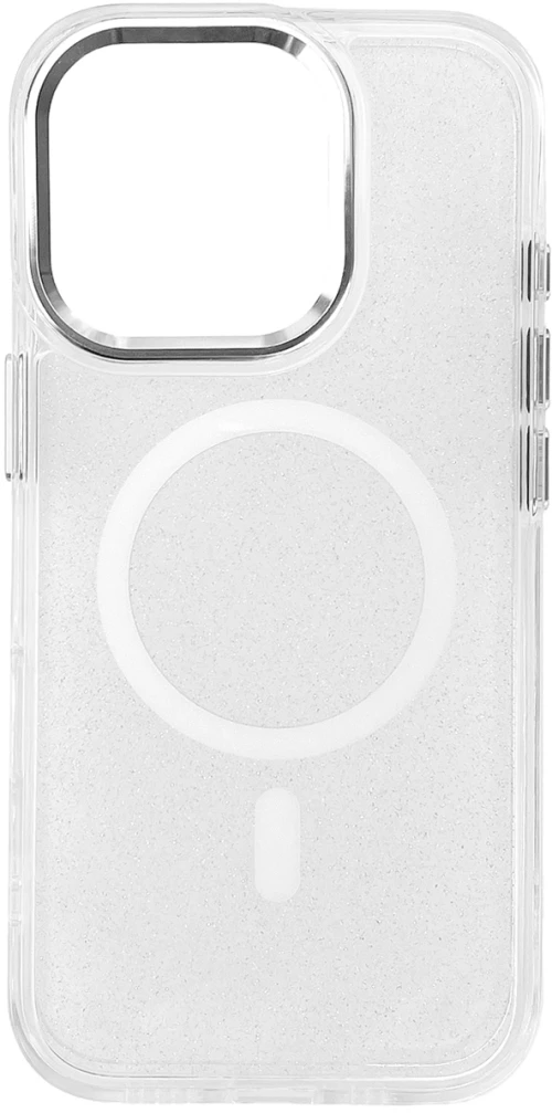 Glitter Case MagSafe for iPhone 16 Pro Max - white with glitter
