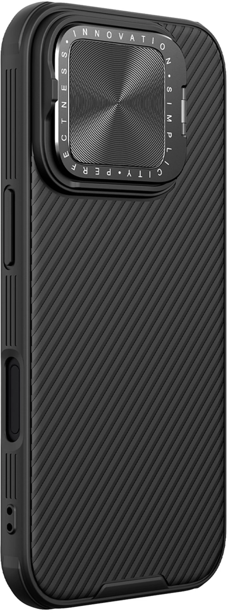 Nillkin CamShield Prop Case for iPhone 16 Pro with Camera Cover and Stand - Black
