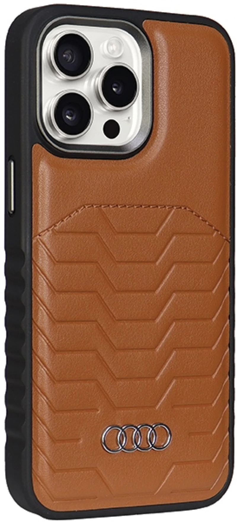 Audi Synthetic Leather case with MagSafe for iPhone 15 Pro - brown
