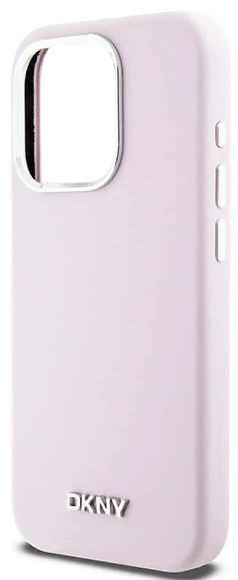 DKNY Liquid Silicone Small Metal Logo MagSafe case for iPhone 15 Pro - pink