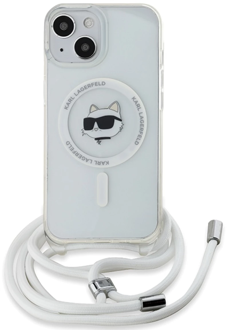 Karl Lagerfeld IML Choupette Head&Cord MagSafe case for iPhone 15 / 14 / 13 - transparent
