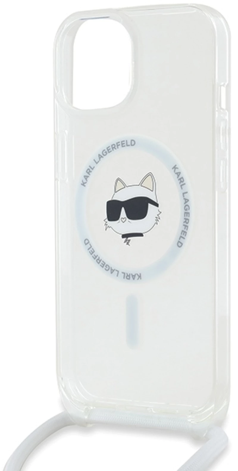Karl Lagerfeld IML Choupette Head&Cord MagSafe case for iPhone 15 / 14 / 13 - transparent