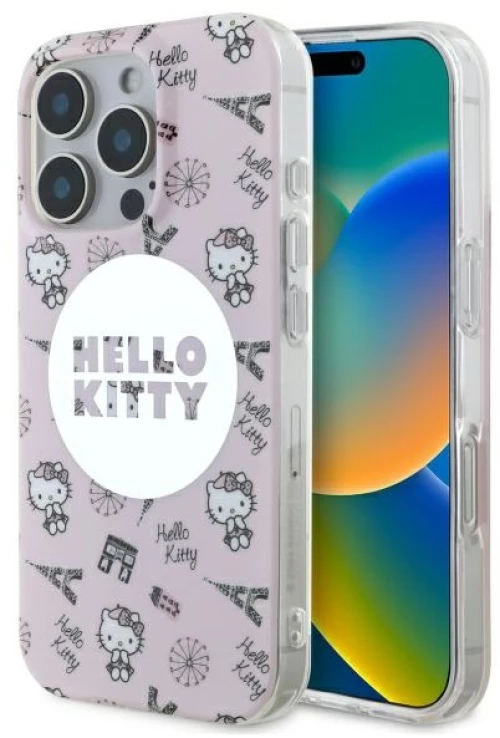 Hello Kitty IML All Over Paris Magsafe Case for iPhone 16 Pro Max - Pink