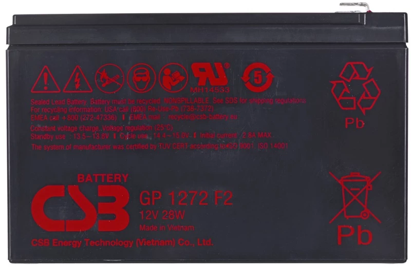 CSB GP1272F2 12V 7,2Ah  battery