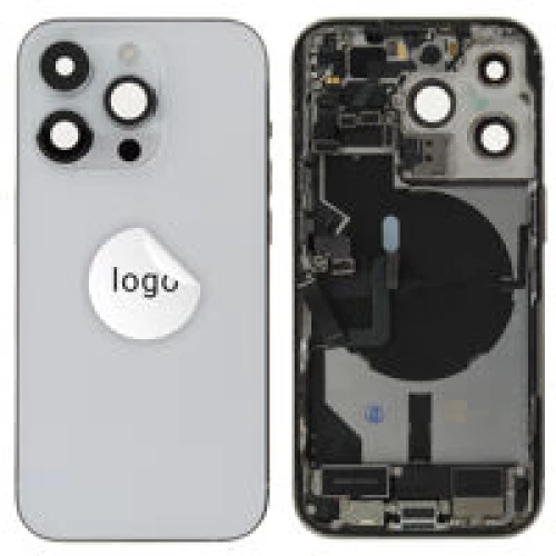 For iPhone/iPad (AP14P0024SPSP-C) Rear Cover (Pulled C) incl. small parts - Silver, For iPhone 14 Pro