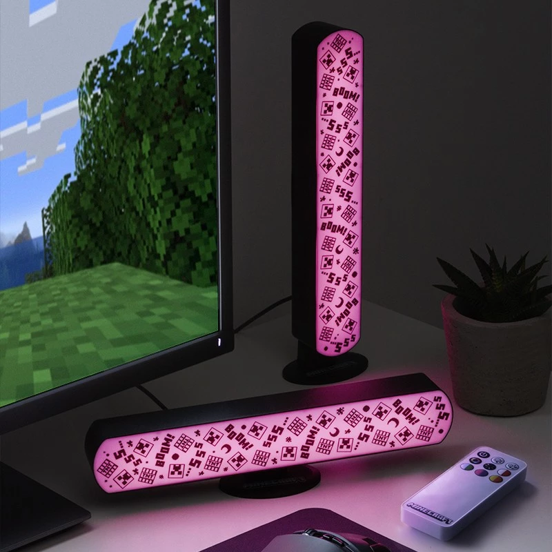 Minecraft Light Bar Set of 2 with Remote / Fan Shop and Merchandise