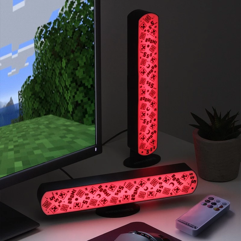 Minecraft Light Bar Set of 2 with Remote / Fan Shop and Merchandise