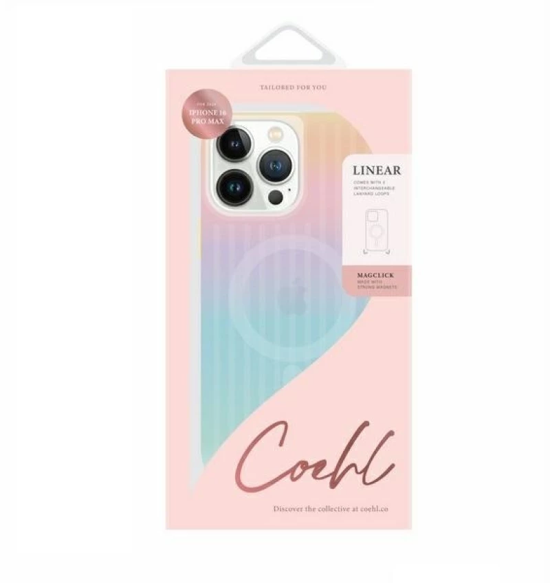 Uniq case Coehl Linear iPhone 16 Pro Max 6.9" Magnetic Charging opal/iridescent