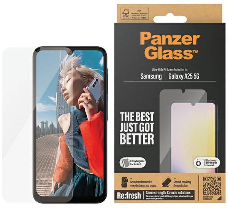 PanzerGlass Ultra-Wide Fit tempered glass for Samsung Galaxy A25 5G
