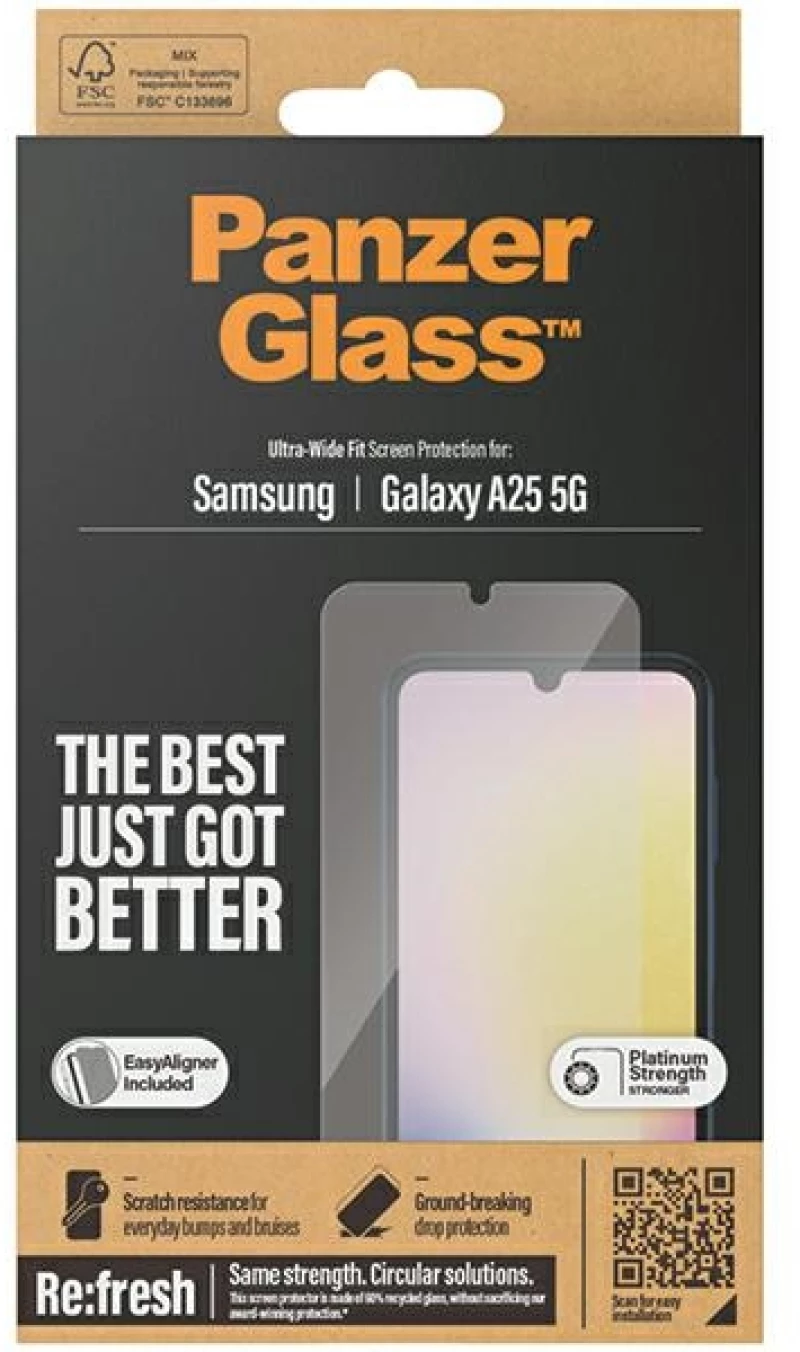 PanzerGlass Ultra-Wide Fit tempered glass for Samsung Galaxy A25 5G