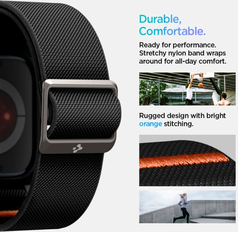 Spigen Lite Fit "PRO" Strap for Apple Watch 10 42mm - Black